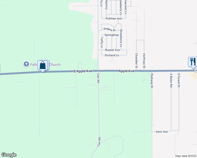 map of restaurants, bars, coffee shops, grocery stores, and more near 1050 Carr Road in Muskegon