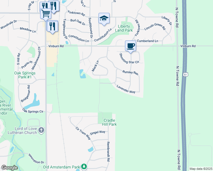 map of restaurants, bars, coffee shops, grocery stores, and more near 927 Star Gazer Drive in DeForest