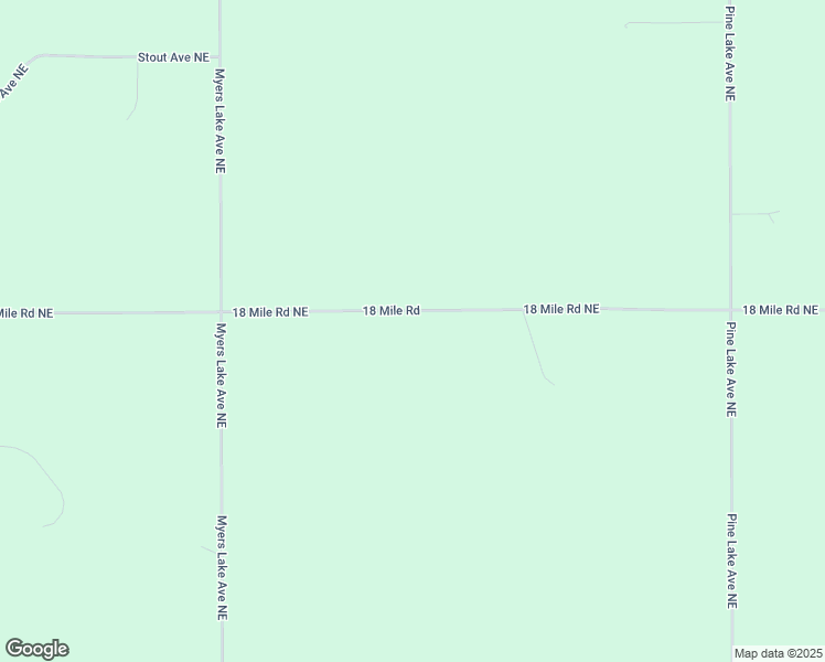 map of restaurants, bars, coffee shops, grocery stores, and more near 7520 18 Mile Road Northeast in Cedar Springs