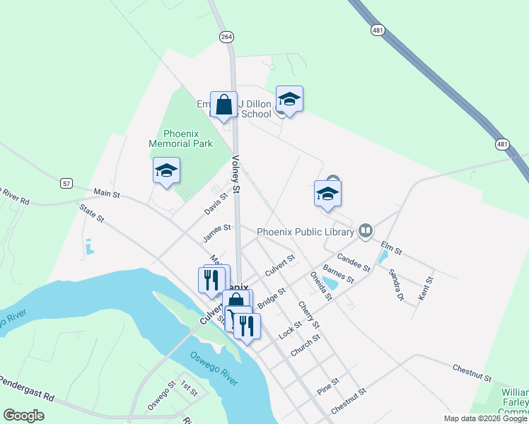 map of restaurants, bars, coffee shops, grocery stores, and more near 29 Spring Street in Phoenix