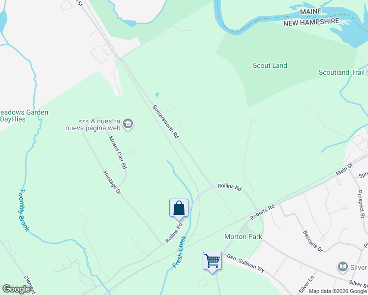 map of restaurants, bars, coffee shops, grocery stores, and more near 204 Somersworth Road in Rollinsford
