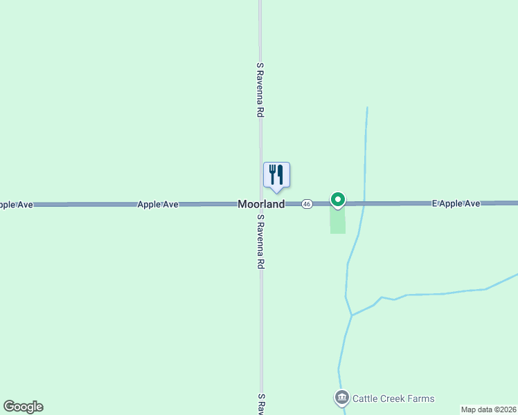 map of restaurants, bars, coffee shops, grocery stores, and more near 11973 Apple Avenue in Ravenna