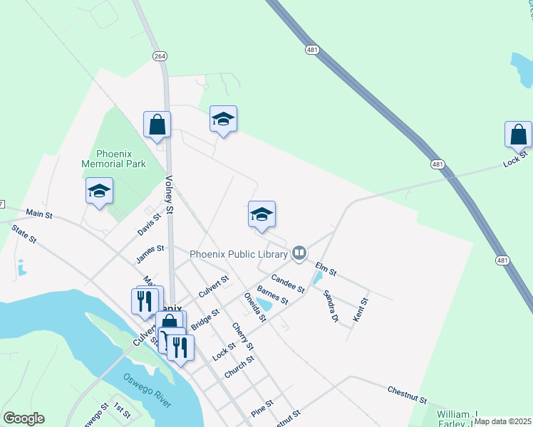 map of restaurants, bars, coffee shops, grocery stores, and more near 11 Elm Street in Phoenix