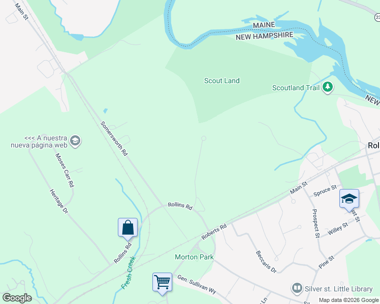 map of restaurants, bars, coffee shops, grocery stores, and more near 204 Somersworth Road in Rollinsford