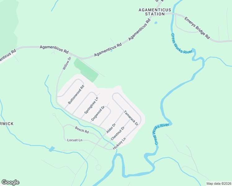 map of restaurants, bars, coffee shops, grocery stores, and more near 30 Tamarack Drive in South Berwick
