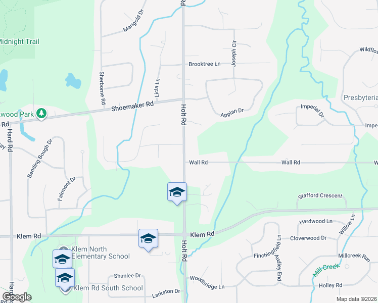 map of restaurants, bars, coffee shops, grocery stores, and more near 588 Holt Rd in Webster