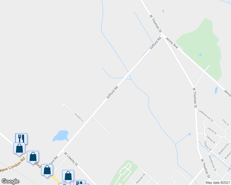 map of restaurants, bars, coffee shops, grocery stores, and more near 7716 Gifford Road in Rome