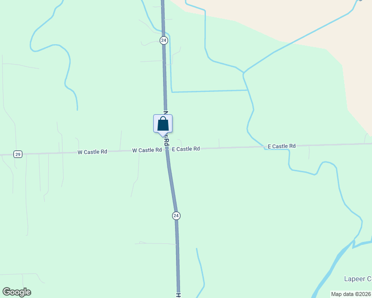 map of restaurants, bars, coffee shops, grocery stores, and more near 103 East Castle Road in Fostoria