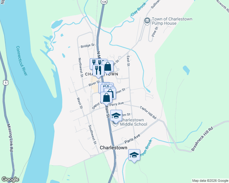 map of restaurants, bars, coffee shops, grocery stores, and more near 41 Summer Street in Charlestown
