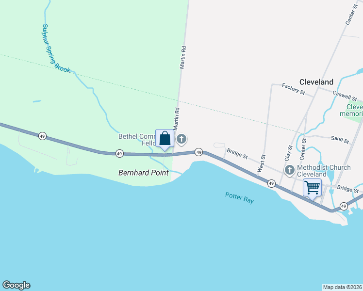 map of restaurants, bars, coffee shops, grocery stores, and more near 240 New York 49 in Cleveland