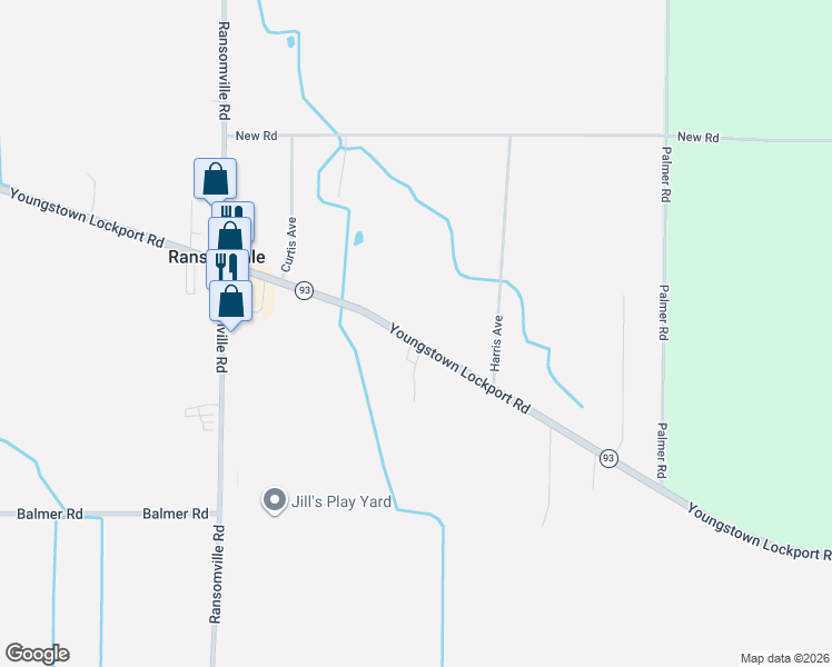 map of restaurants, bars, coffee shops, grocery stores, and more near 2665 Youngstown Lockport Road in Ransomville