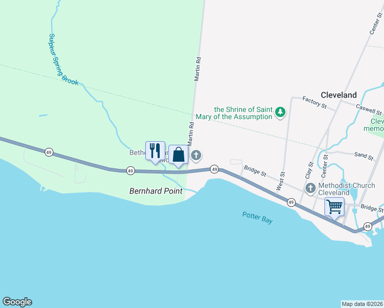 map of restaurants, bars, coffee shops, grocery stores, and more near 32 Martin Road in Cleveland