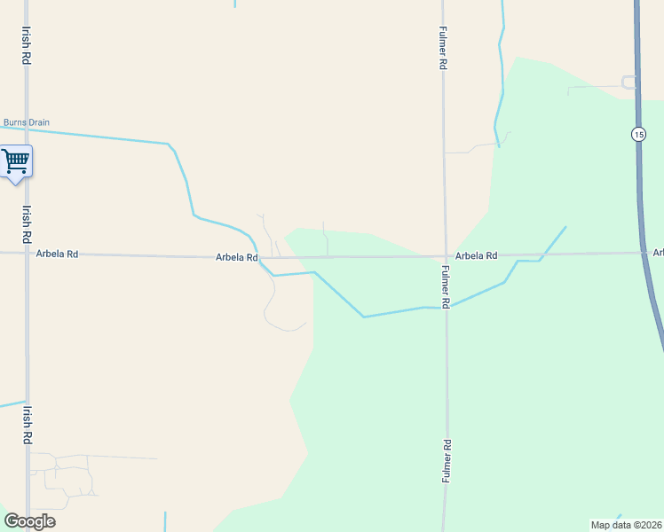 map of restaurants, bars, coffee shops, grocery stores, and more near 5148 Arbela Road in Millington