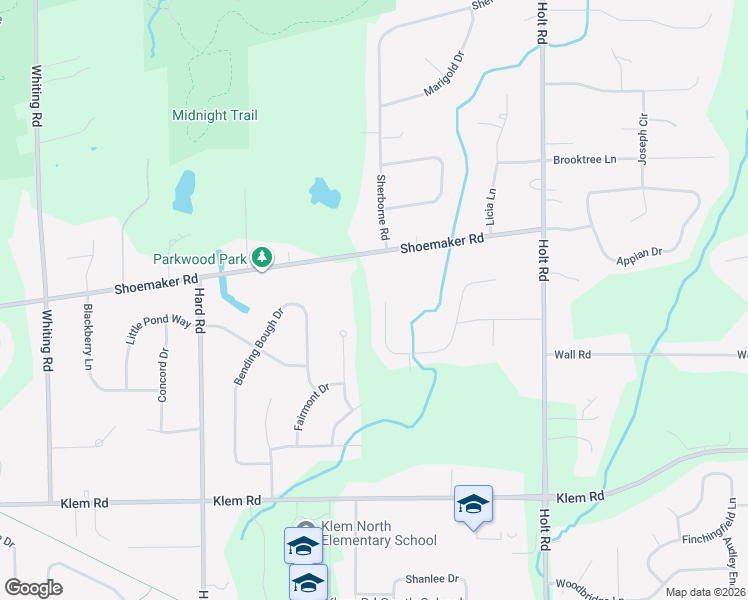 map of restaurants, bars, coffee shops, grocery stores, and more near 1063 Everwild View in Webster
