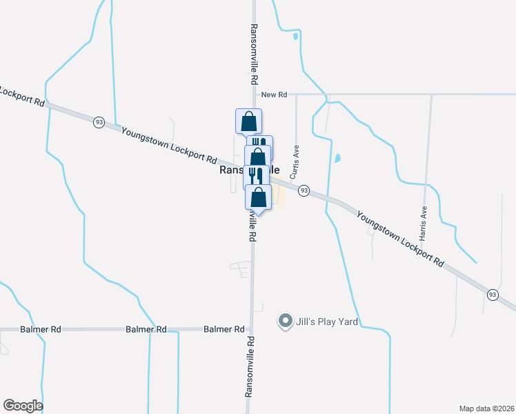 map of restaurants, bars, coffee shops, grocery stores, and more near 3653 Ransomville Road in Ransomville