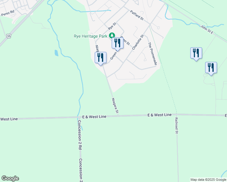 map of restaurants, bars, coffee shops, grocery stores, and more near 211 Niagara Street in Niagara-on-the-Lake