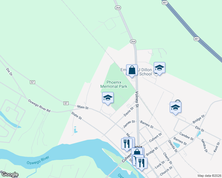 map of restaurants, bars, coffee shops, grocery stores, and more near 29 Park Street in Phoenix