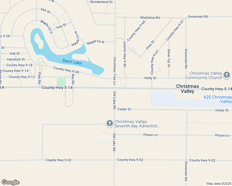 map of restaurants, bars, coffee shops, grocery stores, and more near 474-482 Christmas Tree Lane in Christmas Valley