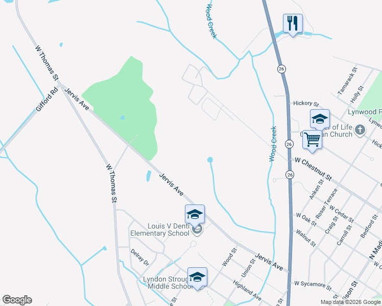 map of restaurants, bars, coffee shops, grocery stores, and more near 1210 Jervis Avenue in Rome