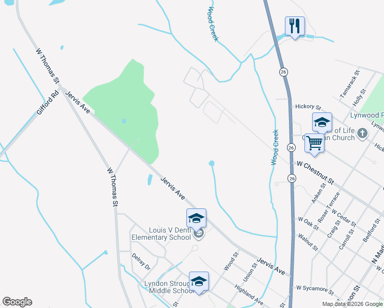 map of restaurants, bars, coffee shops, grocery stores, and more near 1210 Jervis Avenue in Rome