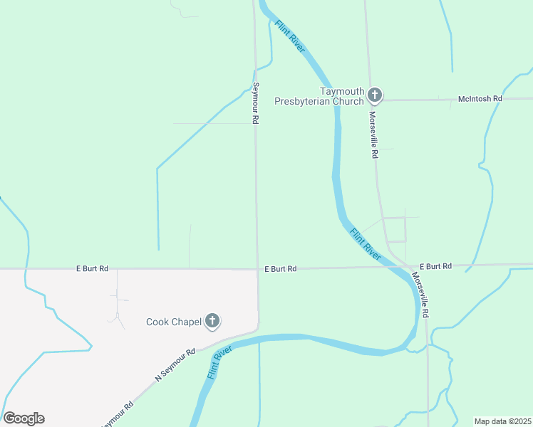 map of restaurants, bars, coffee shops, grocery stores, and more near 12811 Seymour Road in Burt