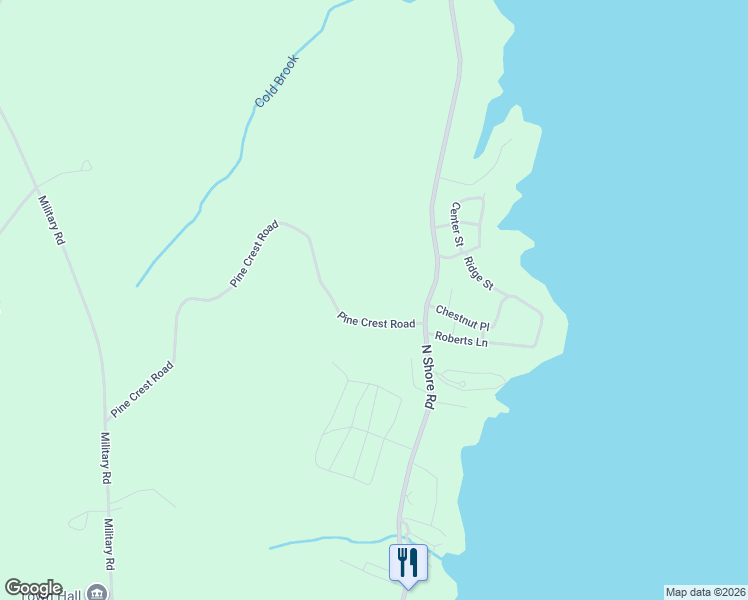map of restaurants, bars, coffee shops, grocery stores, and more near 12 Pine Crest Road in Hadley