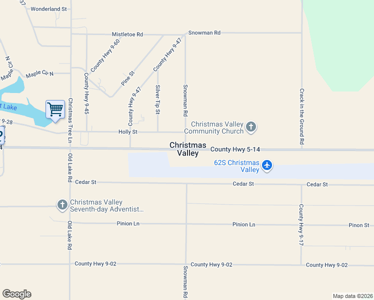 map of restaurants, bars, coffee shops, grocery stores, and more near in Christmas Valley