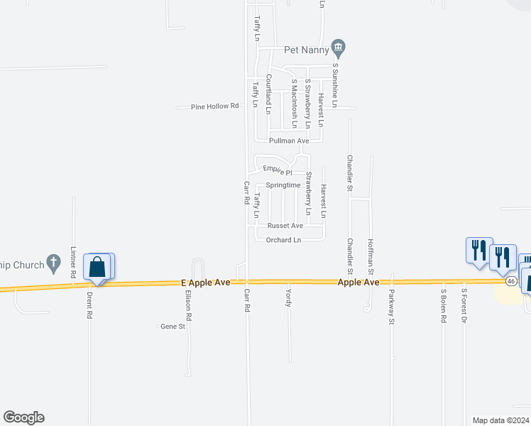 map of restaurants, bars, coffee shops, grocery stores, and more near 837 Courtland Lane in Muskegon