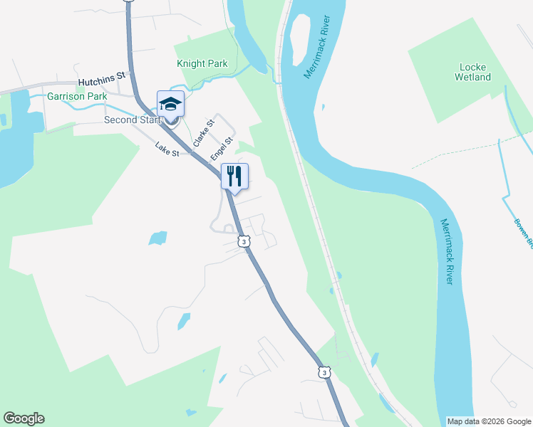 map of restaurants, bars, coffee shops, grocery stores, and more near 18-20 Hillcrest Avenue in Concord