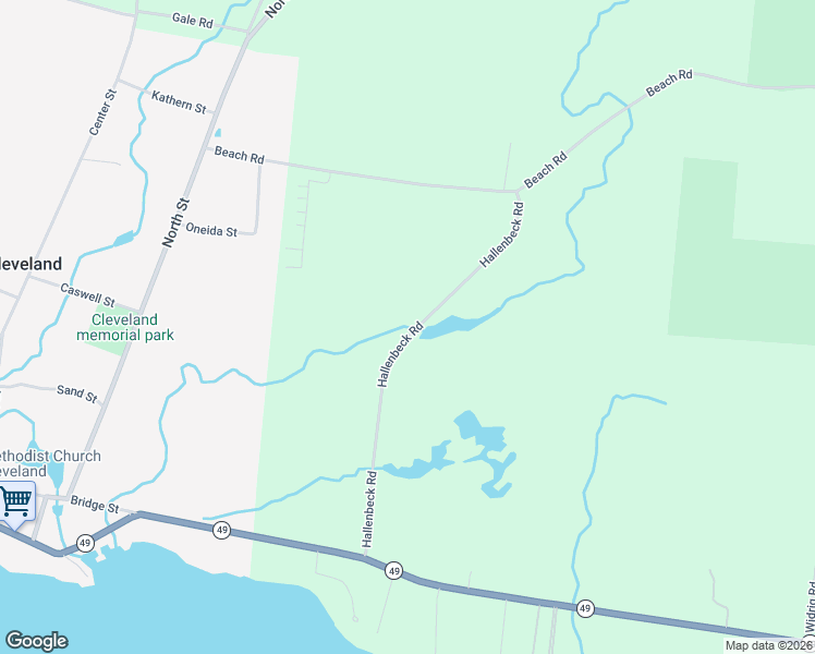 map of restaurants, bars, coffee shops, grocery stores, and more near 7777 Hallenbeck Road in Cleveland