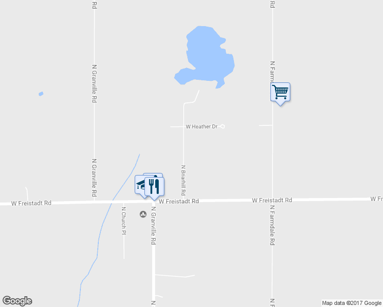 map of restaurants, bars, coffee shops, grocery stores, and more near 12132 North Briarhill Road in Mequon