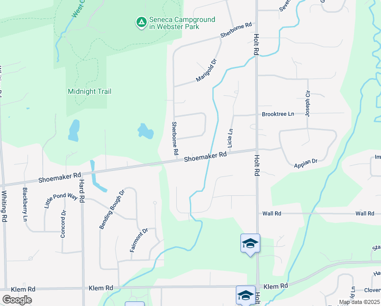 map of restaurants, bars, coffee shops, grocery stores, and more near 1066 Shoemaker Rd in Webster