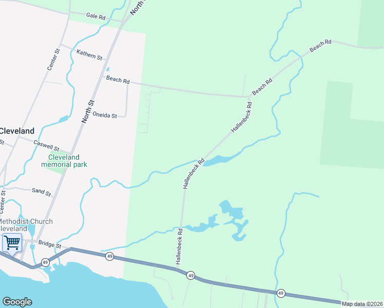 map of restaurants, bars, coffee shops, grocery stores, and more near 7777 Hallenbeck Road in Cleveland