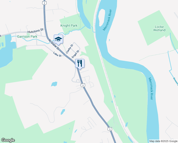 map of restaurants, bars, coffee shops, grocery stores, and more near 18-20 Hillcrest Avenue in Concord