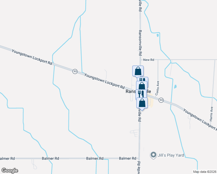 map of restaurants, bars, coffee shops, grocery stores, and more near 2498 Lockport Road in Ransomville