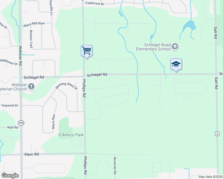 map of restaurants, bars, coffee shops, grocery stores, and more near 1455 Grand Meadows Way in Webster