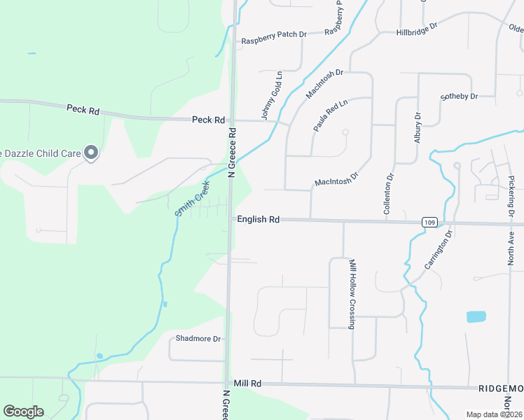 map of restaurants, bars, coffee shops, grocery stores, and more near 2926-3040 County Road 109 in Rochester
