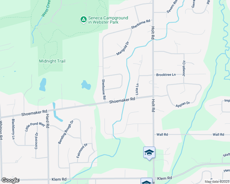 map of restaurants, bars, coffee shops, grocery stores, and more near 1066 Shoemaker Road in Webster