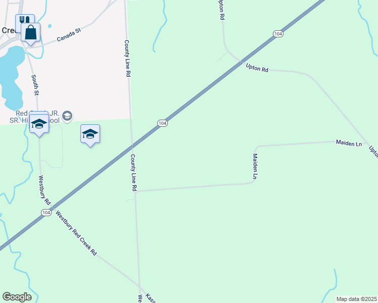 map of restaurants, bars, coffee shops, grocery stores, and more near 475 Maiden Lane in Red Creek