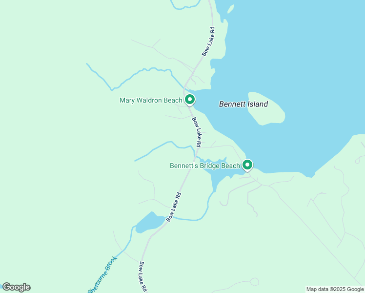 map of restaurants, bars, coffee shops, grocery stores, and more near 363 Bow Lake Road in Northwood