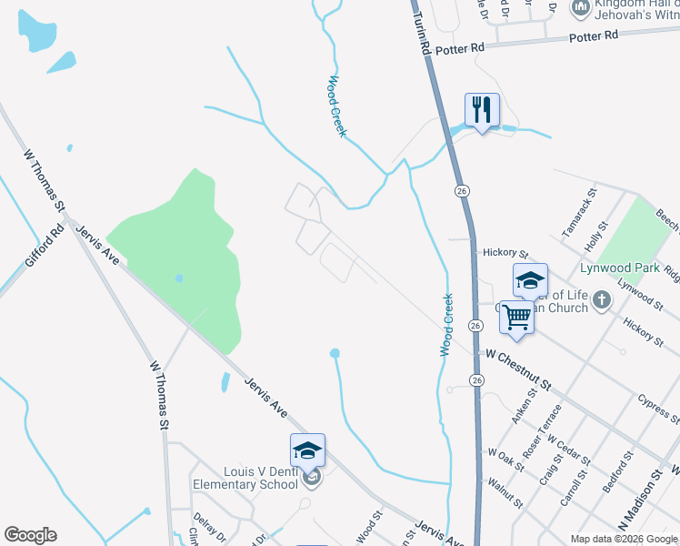 map of restaurants, bars, coffee shops, grocery stores, and more near 7801 Merrick Road in Rome