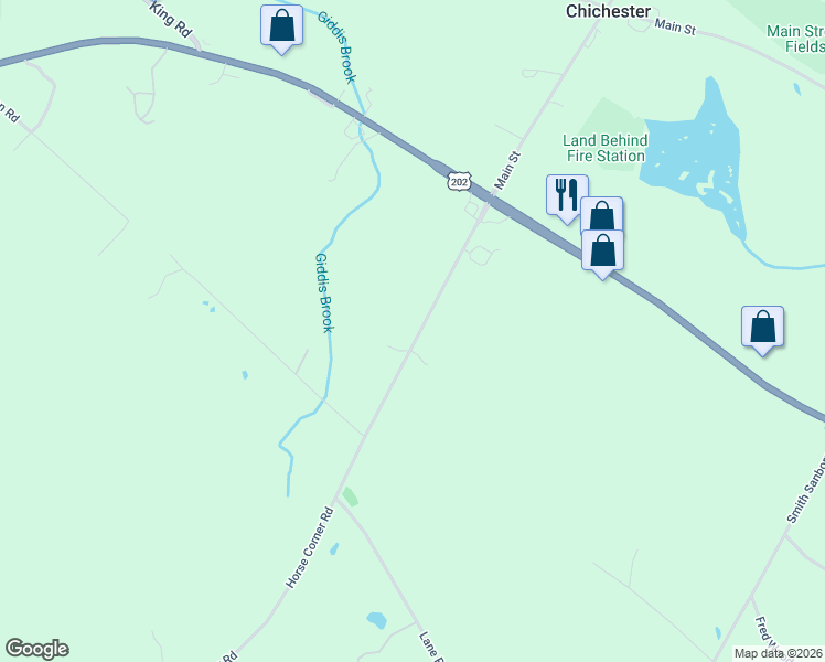 map of restaurants, bars, coffee shops, grocery stores, and more near 30 Horse Corner Road in Chichester