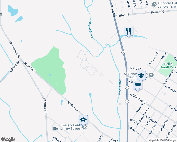map of restaurants, bars, coffee shops, grocery stores, and more near 7801 Merrick Road in Rome