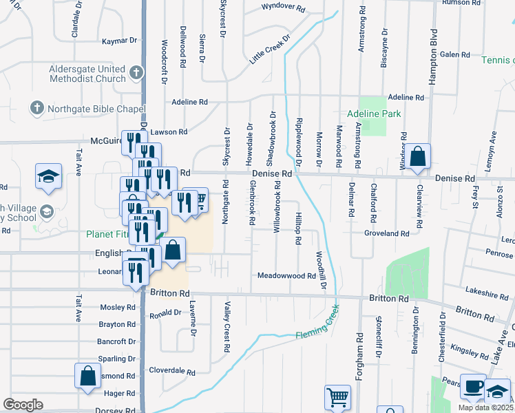 map of restaurants, bars, coffee shops, grocery stores, and more near 190 Glenbrook Road in Rochester