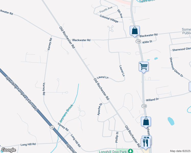 map of restaurants, bars, coffee shops, grocery stores, and more near 177 Old Rochester Road in Somersworth