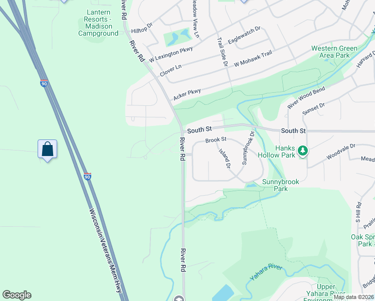 map of restaurants, bars, coffee shops, grocery stores, and more near 816 Brook Street in DeForest