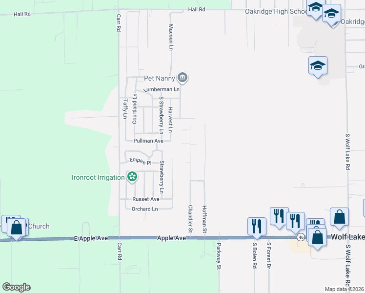 map of restaurants, bars, coffee shops, grocery stores, and more near 690 Chandler Street in Muskegon