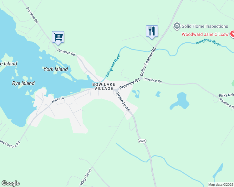 map of restaurants, bars, coffee shops, grocery stores, and more near 6 New Hampshire 202A in Strafford