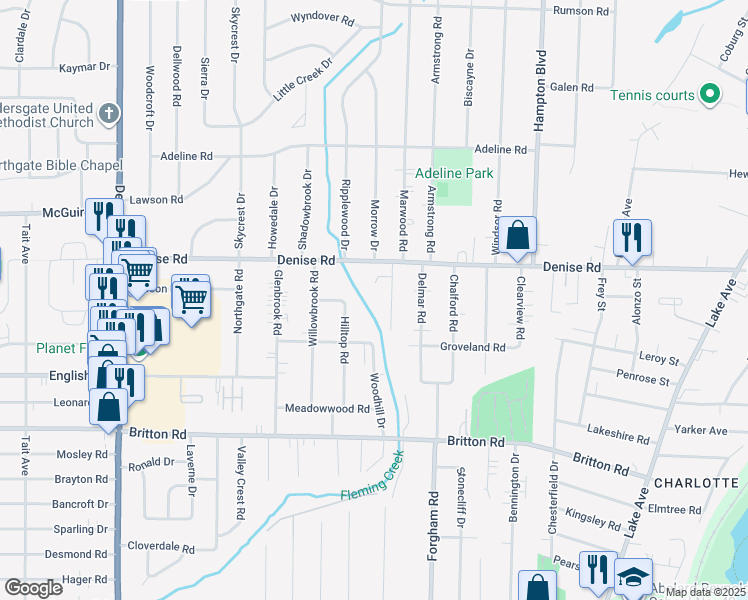 map of restaurants, bars, coffee shops, grocery stores, and more near 197 Nahant Road in Rochester