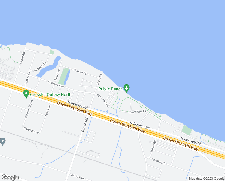 map of restaurants, bars, coffee shops, grocery stores, and more near 51 Southshore Crescent in Hamilton